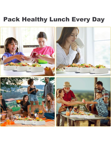 Caja Bento Apilable Kenuket 3000ml 3 Capas A Prueba de Fugas