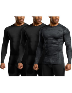 Camiseta de Compresión ATHLIO Manga Larga UPF 50+ Hombre 2