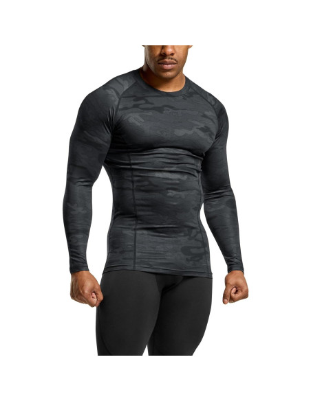 Camiseta de Compresión ATHLIO Manga Larga UPF 50+ Hombre