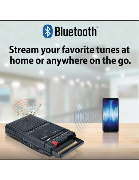 Grabadora de Cinta QFX RETRO-39 USB con Altavoz y Radio FM