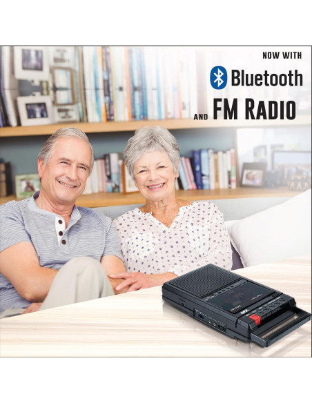 Grabadora de Cinta QFX RETRO-39 USB con Altavoz y Radio FM