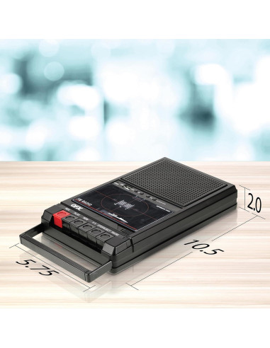 Grabadora de Cinta QFX RETRO-39 USB con Altavoz y Radio FM