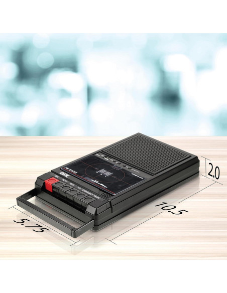 Grabadora de Cinta QFX RETRO-39 USB con Altavoz y Radio FM