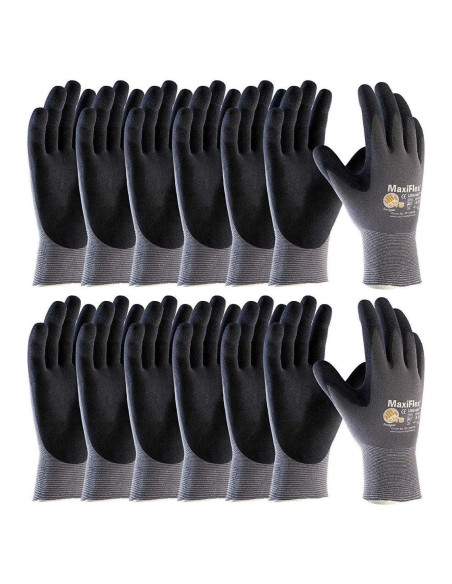 Guantes de Trabajo MaxiFlex 34-874 Nitrilo Mediano 12 Pares