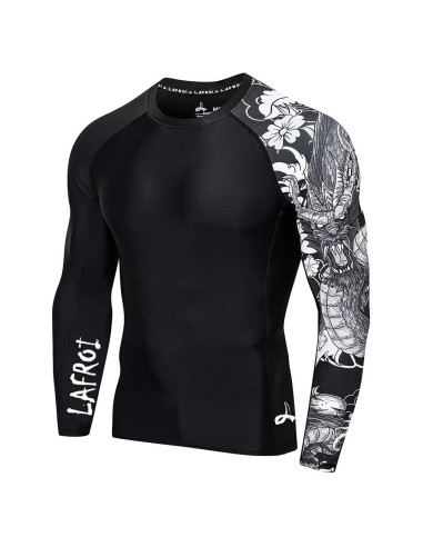 Camiseta de Compresión LAFROI Manga Larga UPF 50+ Hombre