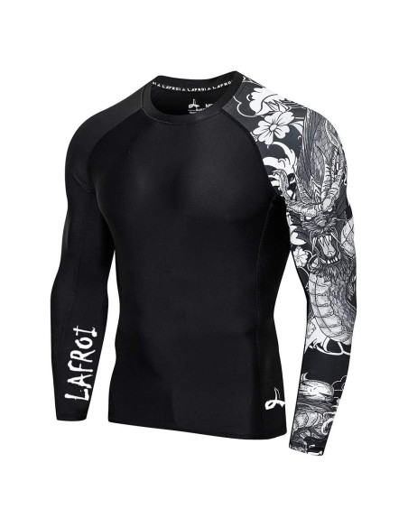 Camiseta de Compresión LAFROI Manga Larga UPF 50+ Hombre