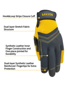 Guantes de Trabajo de Seguridad Unisex Ajuste Rendimiento 2