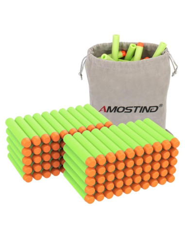 Recarga Dardos AMOSTING 100PCS para Nerf Elite 2.0 Verde