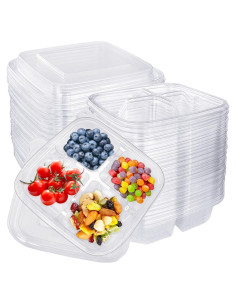 Contenedores de Snack Bento Haawooky 30 Pcs 4 Compartimentos