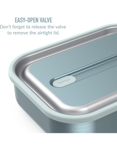 Fiambrera Bentgo MicroSteel a Prueba de Fugas 1200 mL Aqua