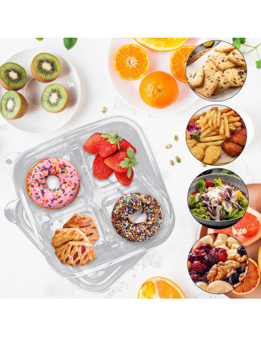 Contenedores de Snack Bento Haawooky 30 Pcs 4 Compartimentos