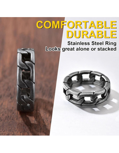 Anillo Celta Vintage para Hombre ChainsProMax, Acero Inoxidable