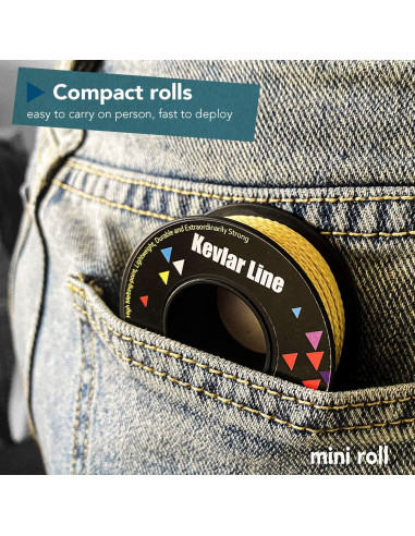 Cuerda Trenzada de Kevlar 100% Emma Kites 100Lb 30m