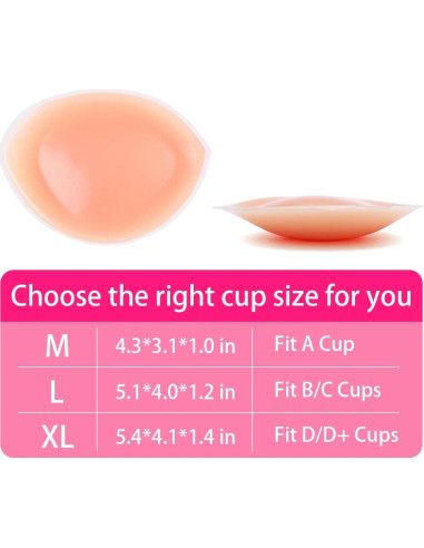 Inserciones Silicona SEEKUP Aumentador Bustos Tamaño Medio