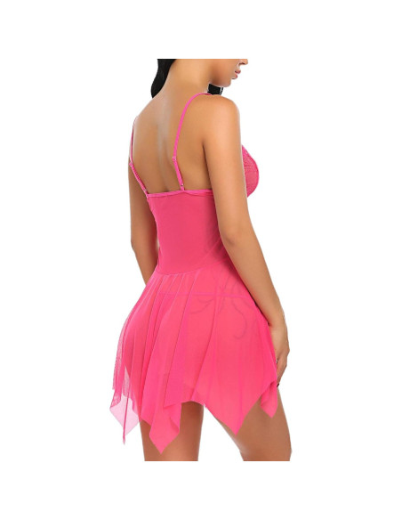 Avidlove Lencería Babydoll Encaje Talla Grande Rojo Rosa