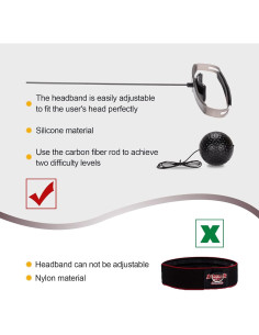 Bola de Reflexión de Boxeo Hikeen Ajustable para Entrenamiento 2