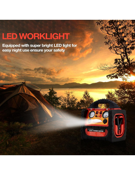 Arrancador de coche Tyrell Chenergy HH715a 1800A con compresor