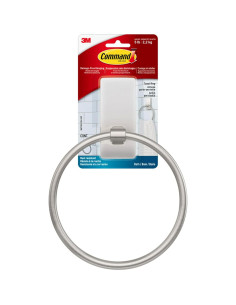 Soporte para Toallas Command Níquel Satinado Autoadhesivo 2