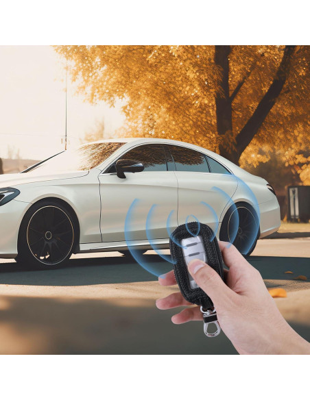 Funda Universal de Llave de Coche de Cuero PU Negra