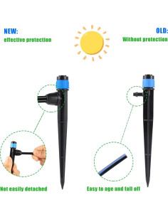 Emisores de riego por goteo FULAIERGD 25pcs Ajustables 360 2