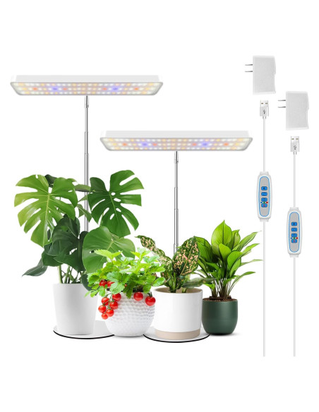 Luz de Crecimiento Wiaxulay 78 LEDs Espectro Completo 2 Paquete