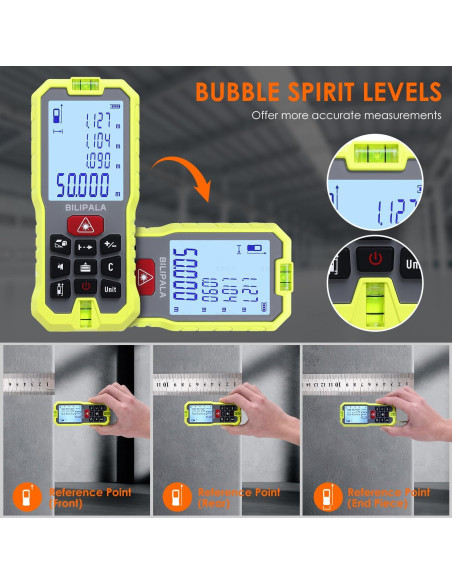 Medidor Láser BILIPALA DM50R 50m Pantalla LCD IP54