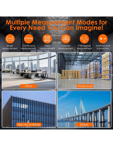 Medidor Láser BILIPALA DM50R 50m Pantalla LCD IP54