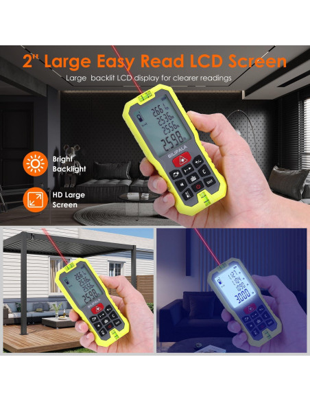 Medidor Láser BILIPALA DM50R 50m Pantalla LCD IP54