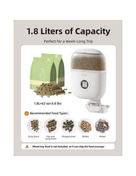 Comedero Colgante Sandpoy F15-L Automático para Conejos