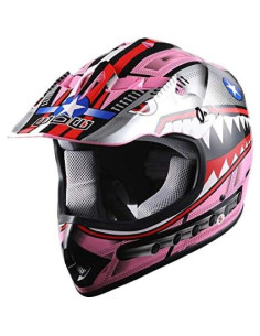 Casco Motocross Power Gear Shark Rosa Medio 51-52 cm 2