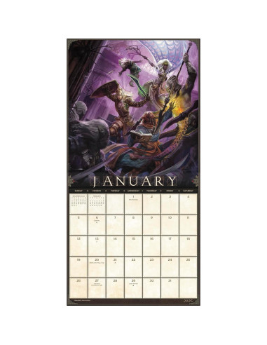2025 Dungeons and Dragons Wall Calendar