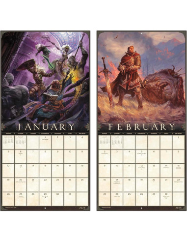 2025 Dungeons and Dragons Wall Calendar