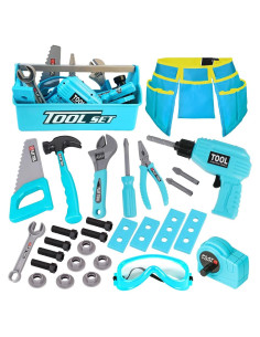 Juego de Herramientas LOYO para Niños 27 Piezas Azul