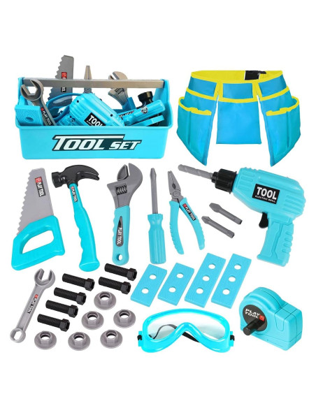 Juego de Herramientas LOYO para Niños 27 Piezas Azul