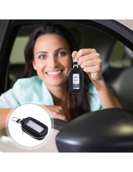 Funda Universal de Llave de Coche de Cuero PU Negra