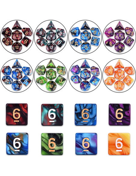 Conjunto de Dados Poliedricos Amiven 30 Piezas para RPG