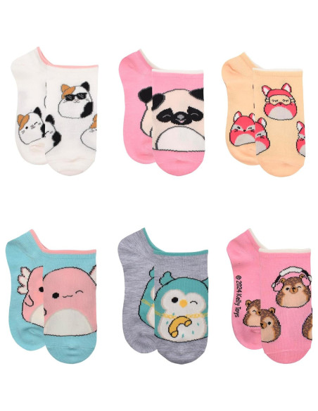 Calcetines Squishmallow 6 Pares Niños 6/8 Diversos