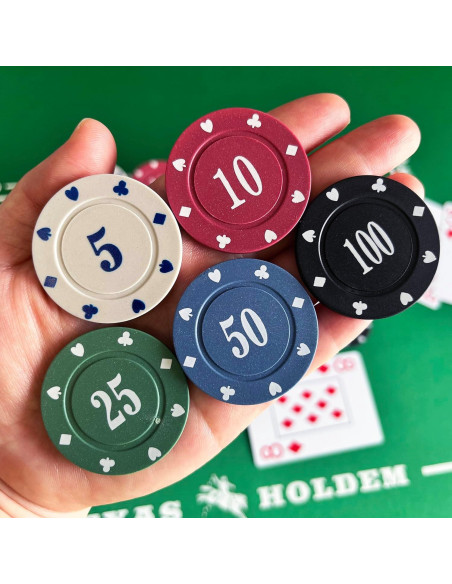 Fichas de Póker SEETOOOGAMES Set 125pcs Plástico Mezclado