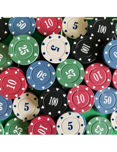 Fichas de Póker SEETOOOGAMES Set 125pcs Plástico Mezclado