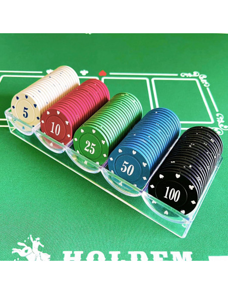 Fichas de Póker SEETOOOGAMES Set 125pcs Plástico Mezclado