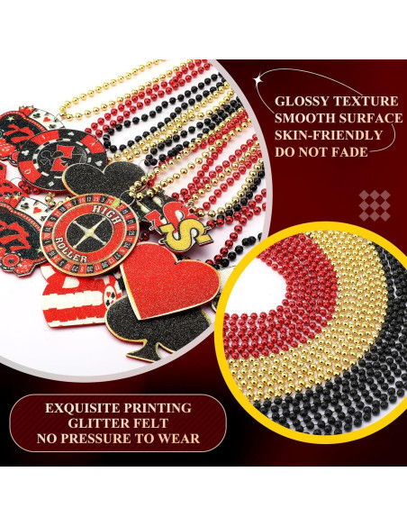 Collares de Perlas Casino 72 Pcs Ferreve 12 Estilos Fiesta