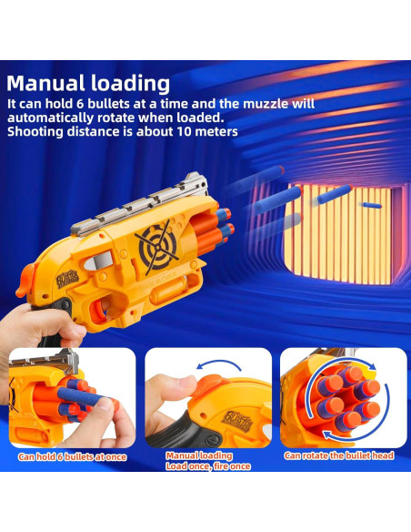 Conjunto de 2 Pistolas Blaster BBnote con 80 Dardos y Objetivos