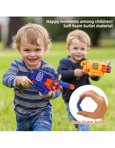 Conjunto de 2 Pistolas Blaster BBnote con 80 Dardos y Objetivos