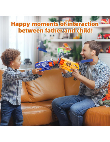 Conjunto de 2 Pistolas Blaster BBnote con 80 Dardos y Objetivos