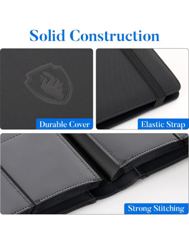 Carpeta de Cartas Fabmaker 540 Bolsillos Amarilla Resistente