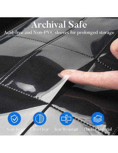 Carpeta de Cartas Fabmaker 540 Bolsillos Amarilla Resistente