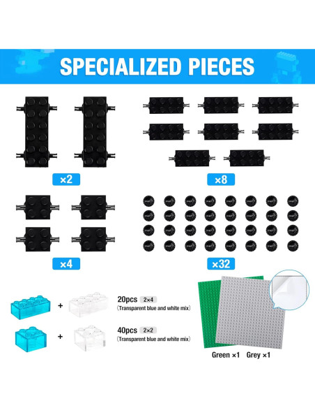 1600 Piezas Bloques de Construcción Mannidoo con Accesorios