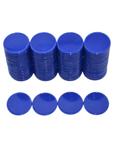 Set de 100 Fichas Plásticas 25mm SmartDealsPro Azul