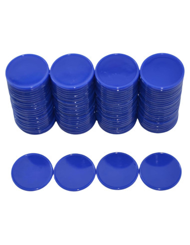 Set de 100 Fichas Plásticas 25mm SmartDealsPro Azul