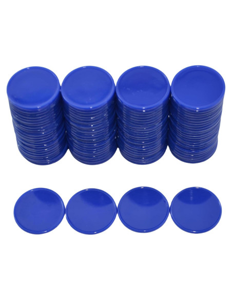 Set de 100 Fichas Plásticas 25mm SmartDealsPro Azul